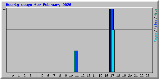 Hourly usage for February 2026
