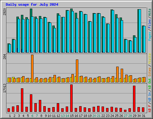 Daily usage for July 2024