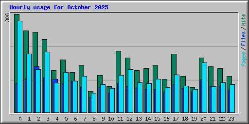 Hourly usage for October 2025