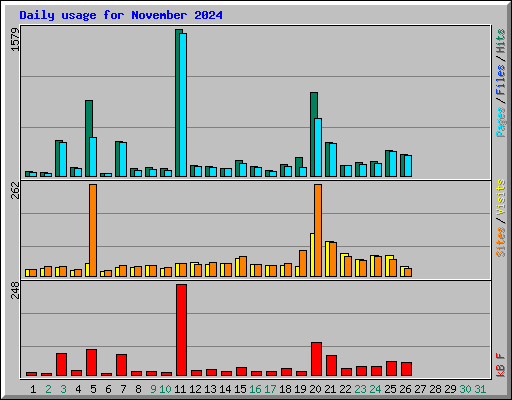 Daily usage for November 2024