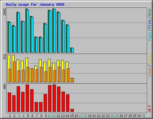 Daily usage for January 2026
