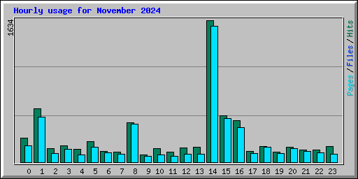 Hourly usage for November 2024