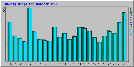 Hourly usage for October 2026